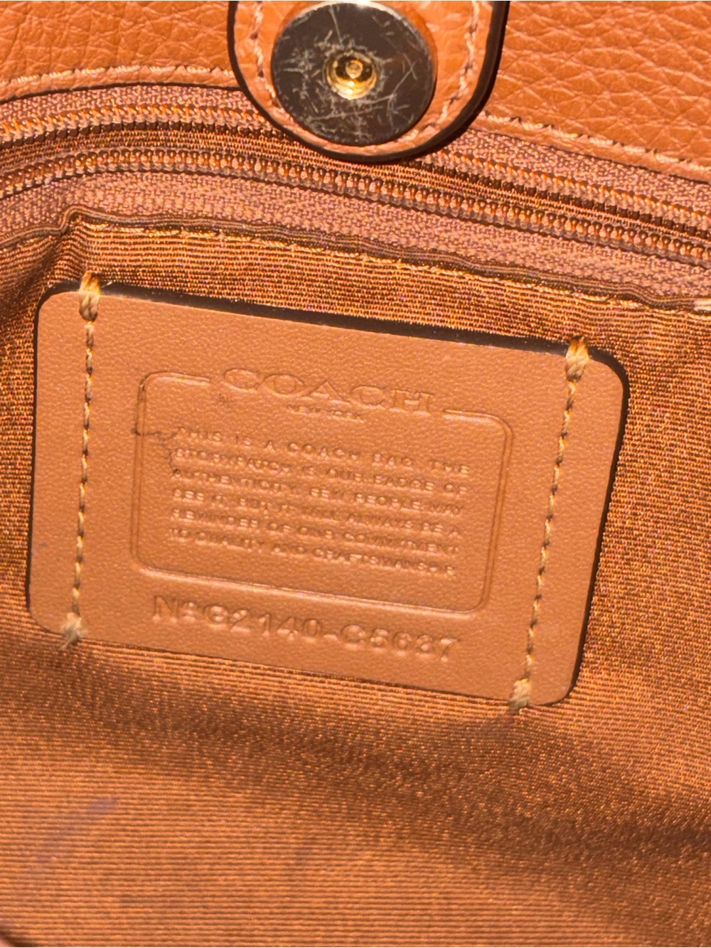 Coach Brown Signature Canvas Satchel with Multicolor Stripe - Picture 5 of 7